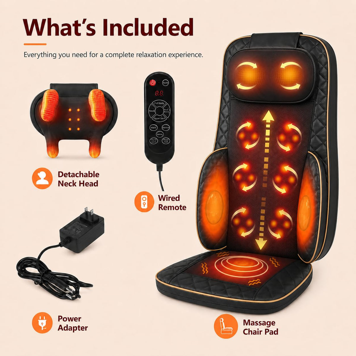 Shiatsu Neck and Back Massager with Heat J559
