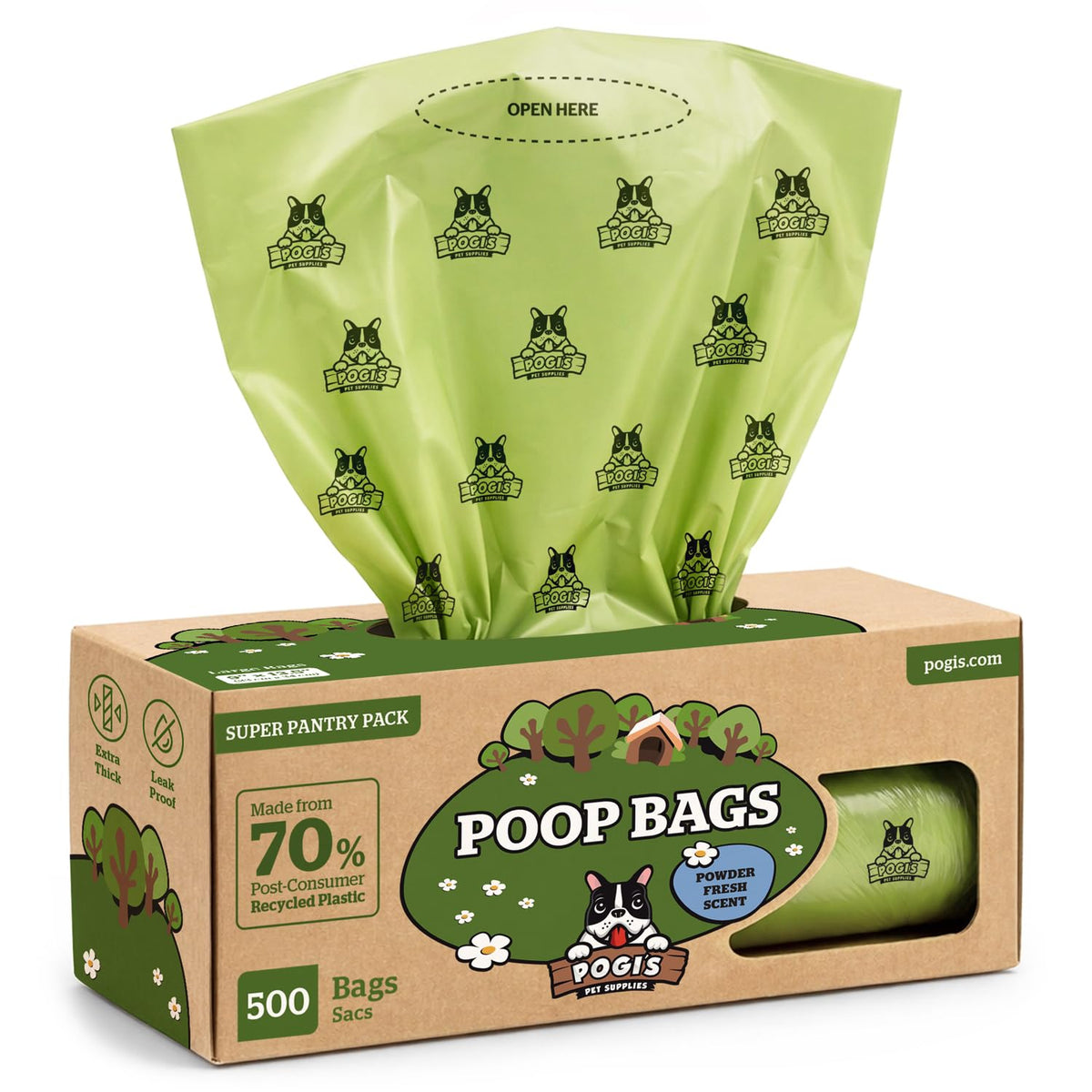 Large Dog Poop Bags, 500 Bags Y7735