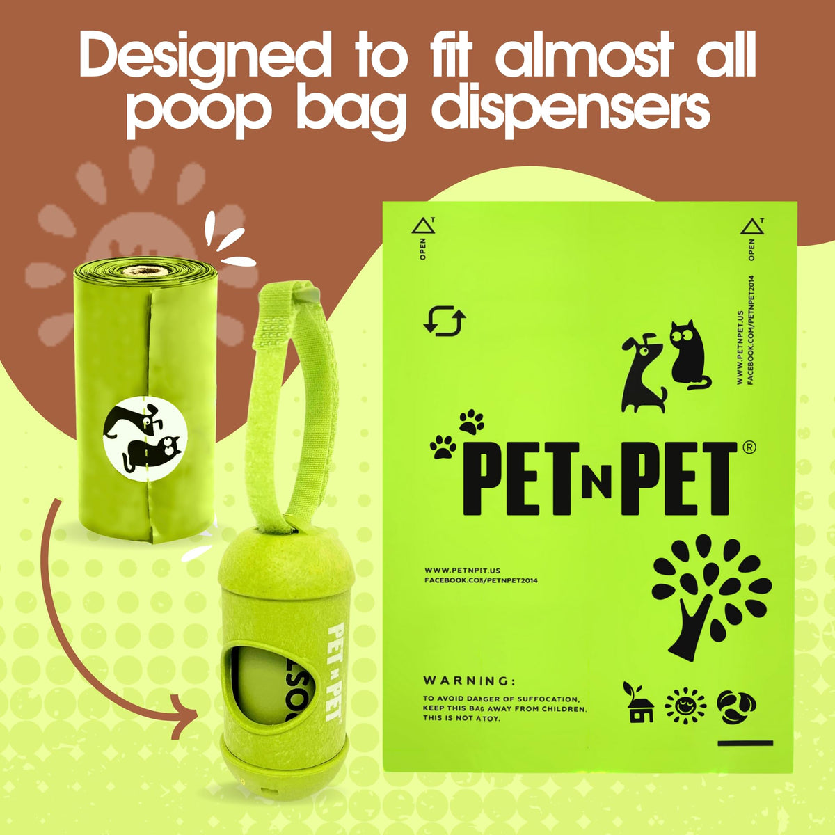 240 Count Plant Based Leak Proof Poop Bags M502539