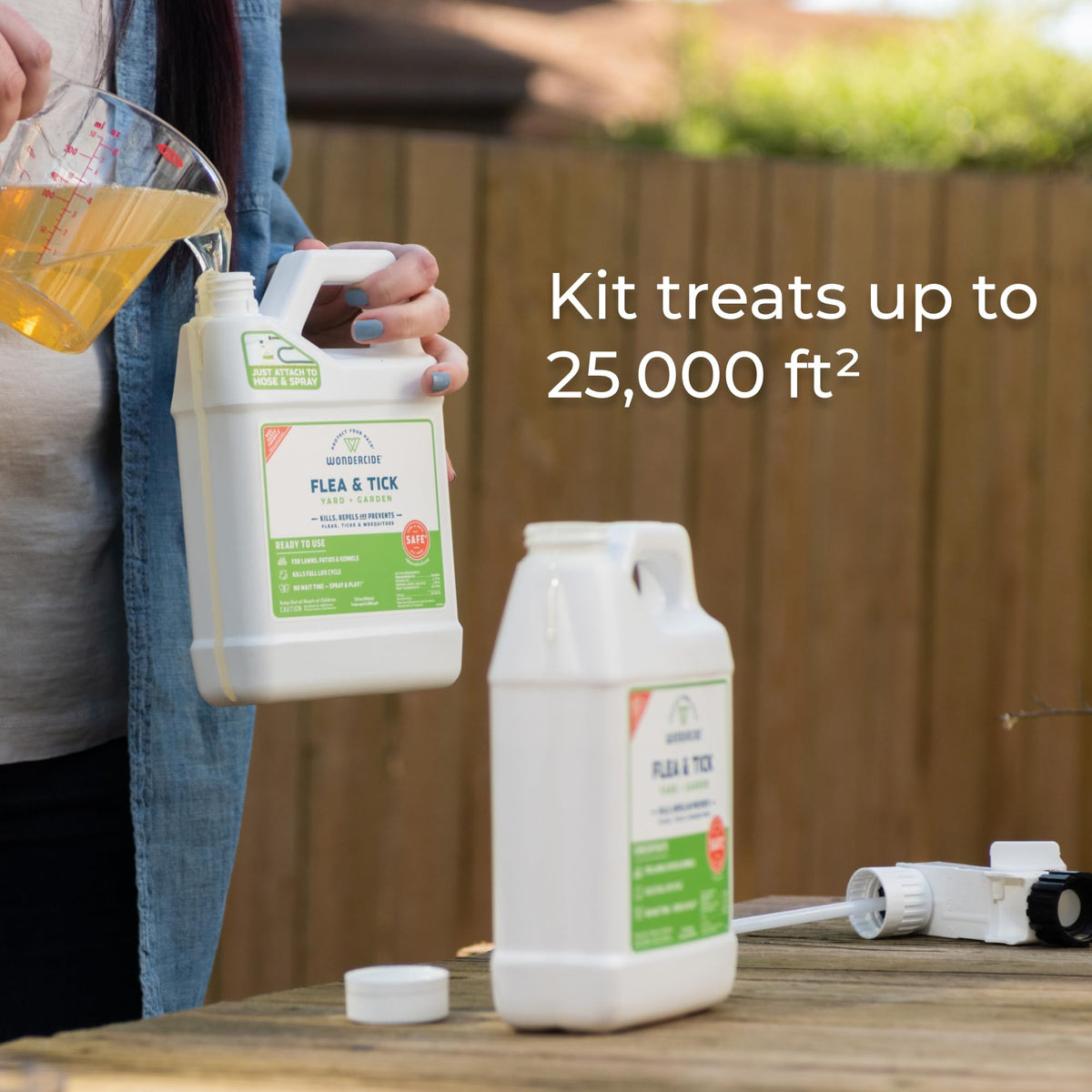 Flea, Tick, and Mosquito Yard Spray Refill Starter Kit 32 oz Ready to Use and 16 oz Concentrate D816358