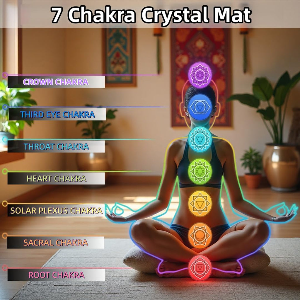 7-Chakra Gemstone Far Infrared Crystal Heating Mat K3734