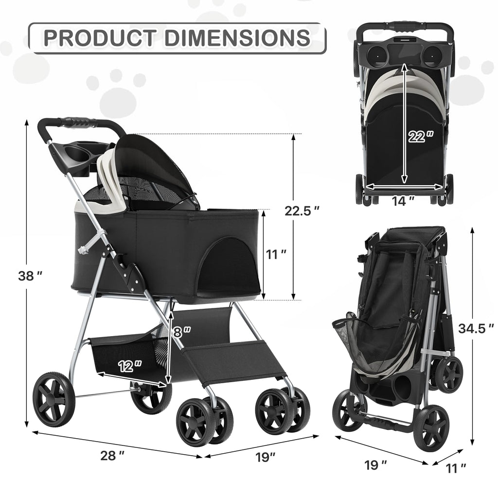 Foldable Pet Stroller W419613