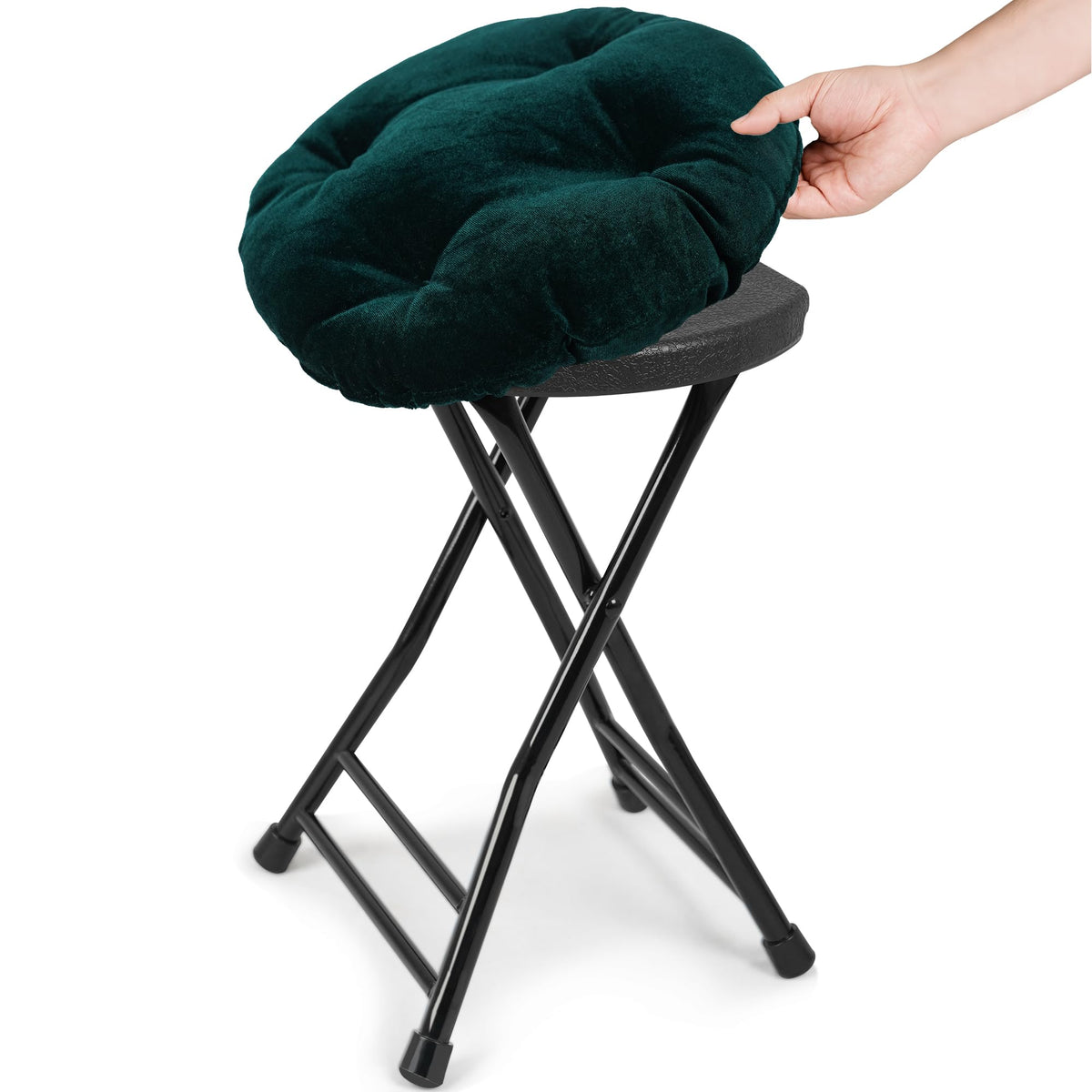 Folding Stool with 2 Pack Seat Cushion X2394