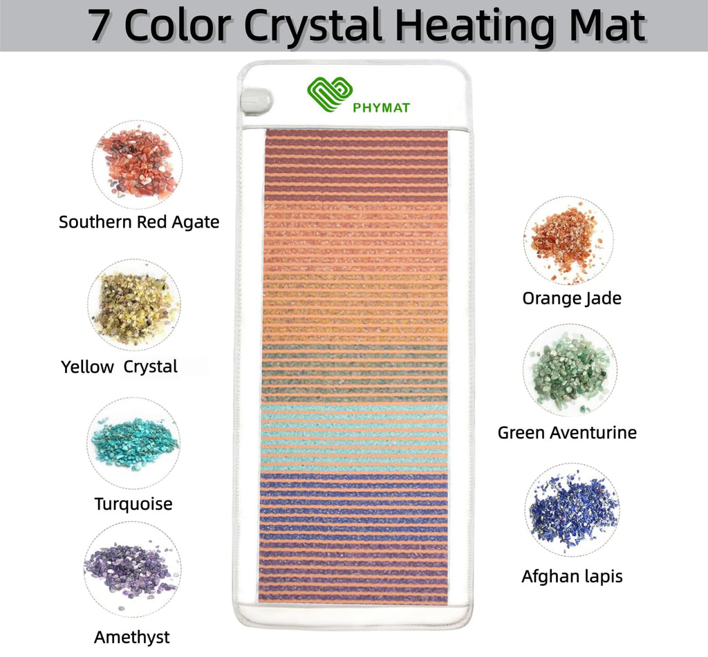 7-Chakra Gemstone Far Infrared Crystal Heating Mat K3734