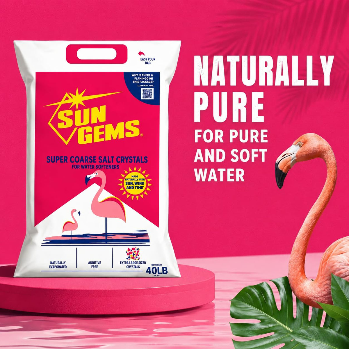 Super Coarse Water Softener Salt Crystals 40 lb P9761