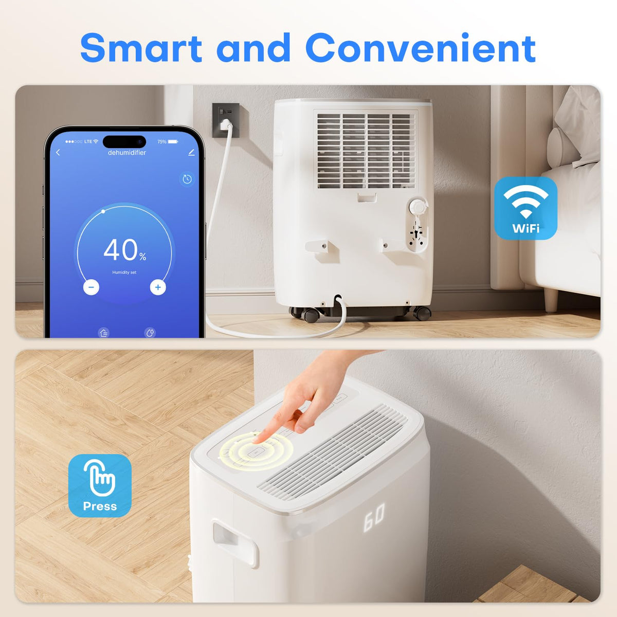 80 Pint Smart WiFi Dehumidifier M773843