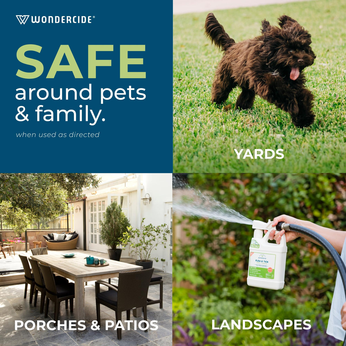 Flea, Tick, and Mosquito Yard Spray Refill Starter Kit 32 oz Ready to Use and 16 oz Concentrate D816358