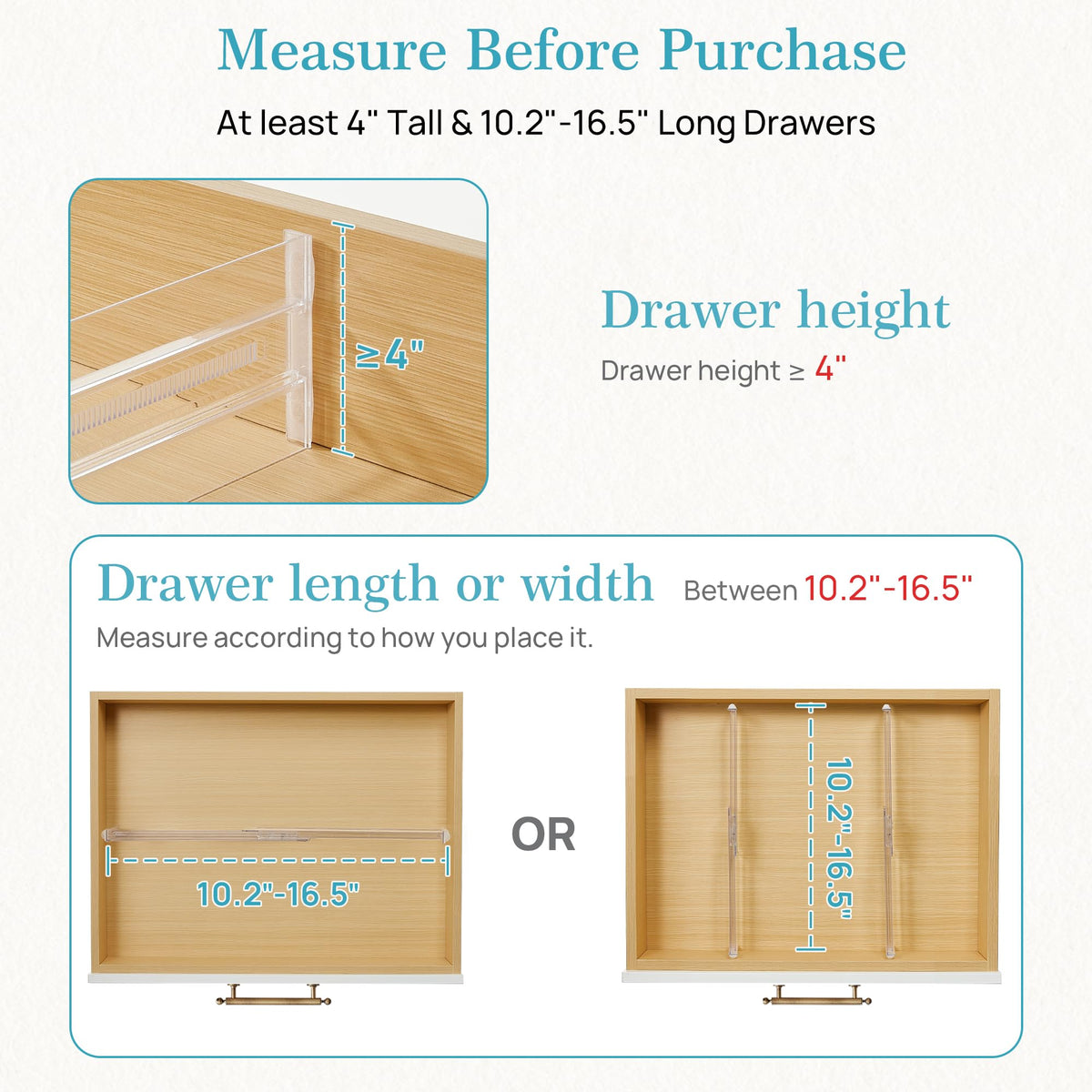 12 Pack Adjustable Clear Plastic Drawer Dividers C93230