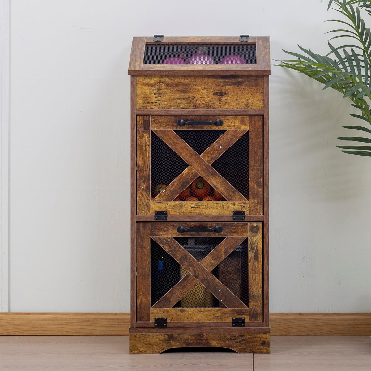 Brown Potato and Onion Storage Bin A45377