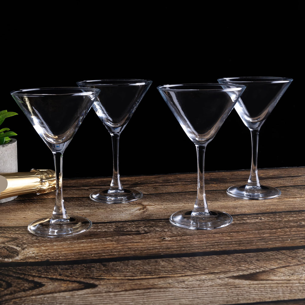 Martini Glasses Set of 7, 6 oz Reusable Cocktail Glasses with Stem B540670