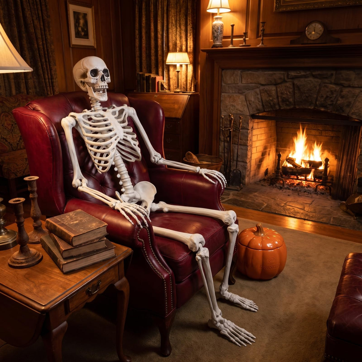 Life Size Posable Skeleton Halloween Decoration J325