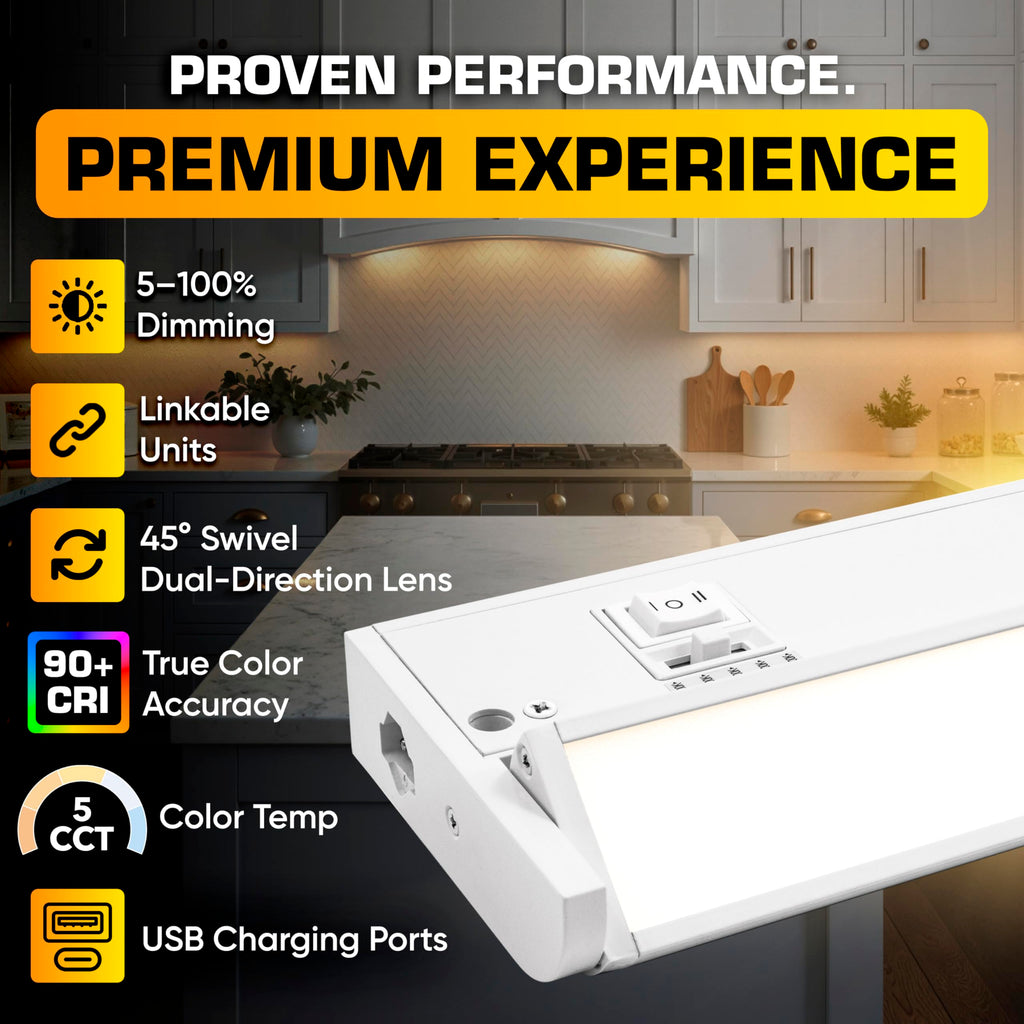 LED Under Cabinet Lighting 24 Inch White A3905