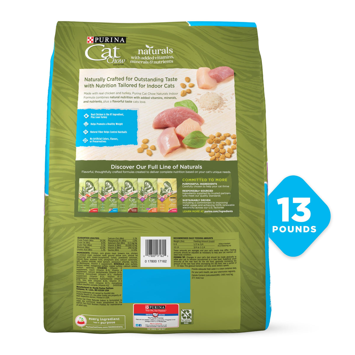 Indoor Dry Cat Food 13 lb Bag N57275