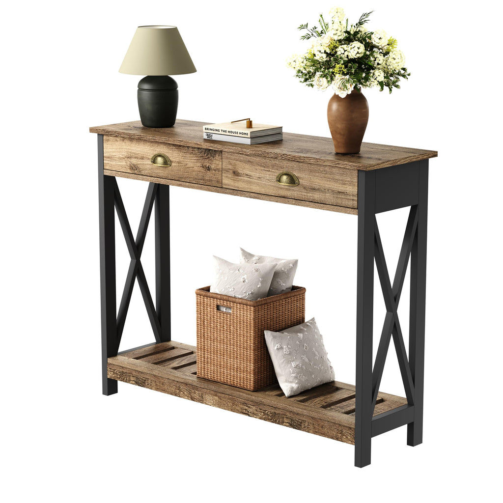 Farmhouse Console Table with Drawer P8157