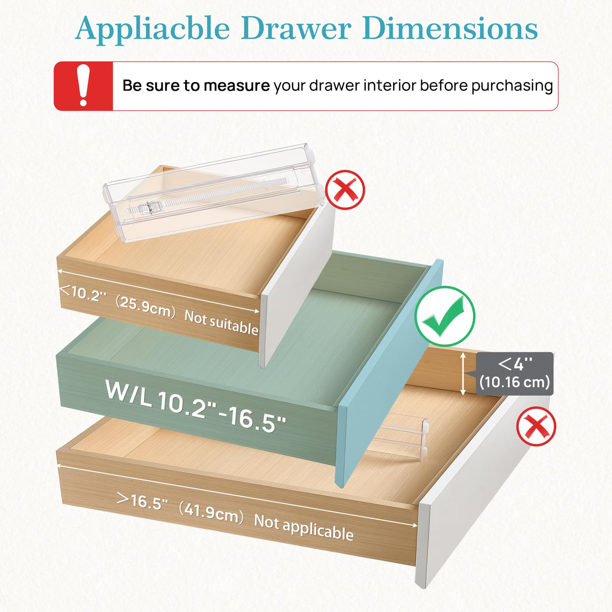 12 Pack Adjustable Clear Plastic Drawer Dividers C93230