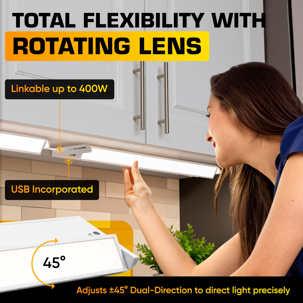 LED Under Cabinet Lighting 24 Inch White A3905