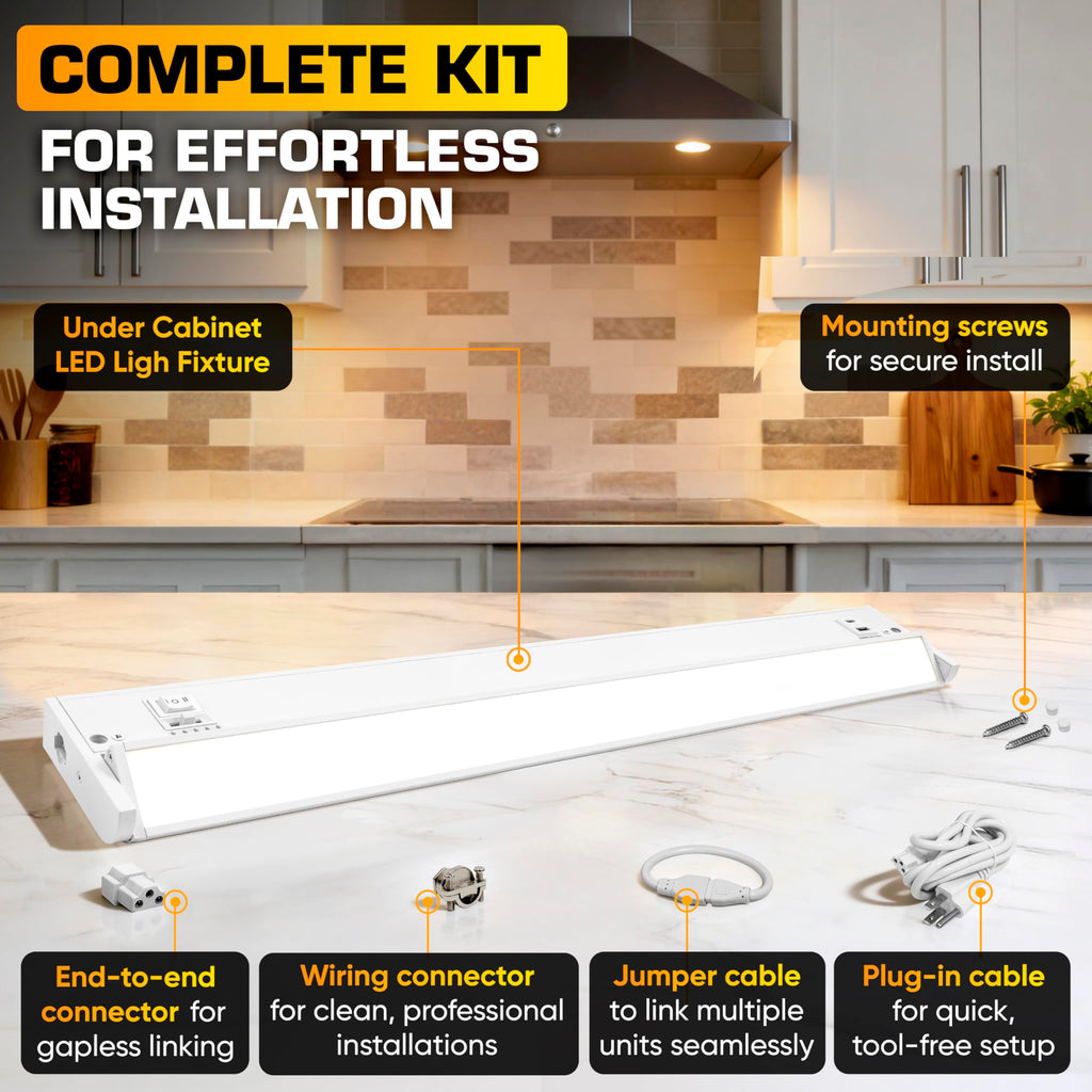 LED Under Cabinet Lighting 24 Inch White A3905