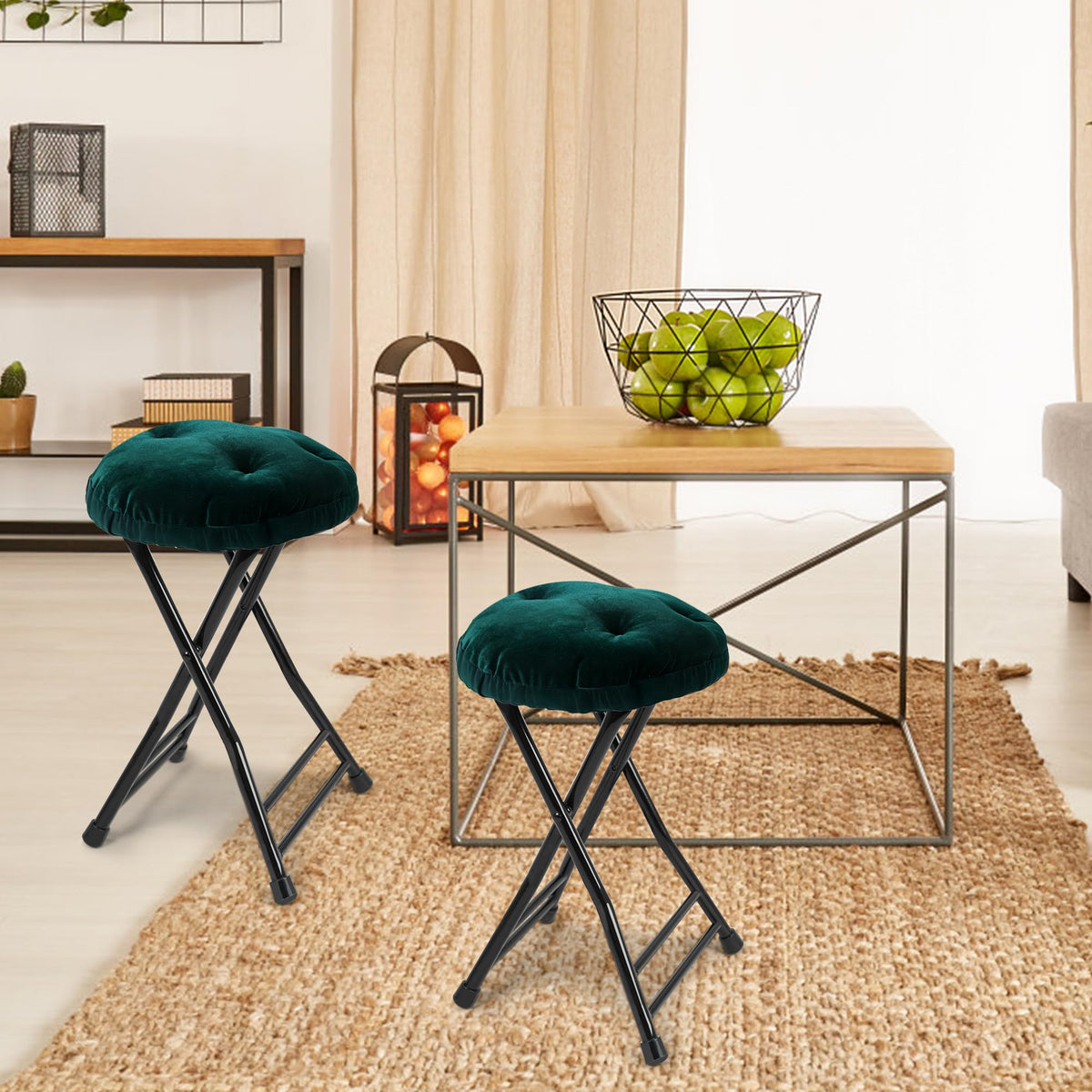 Folding Stool with 2 Pack Seat Cushion X2394