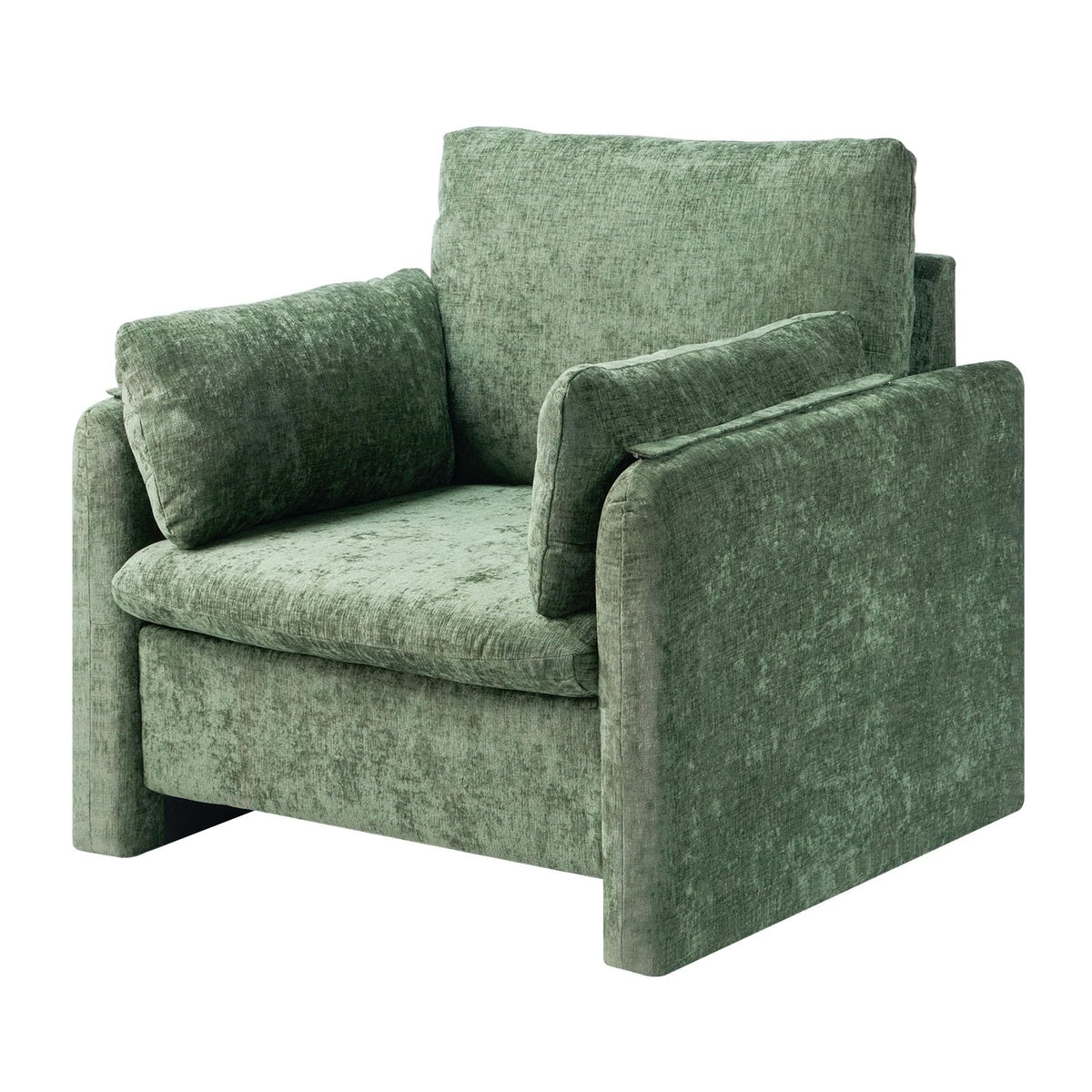 Oversized Green Accent Chair with Padded Arms H707091