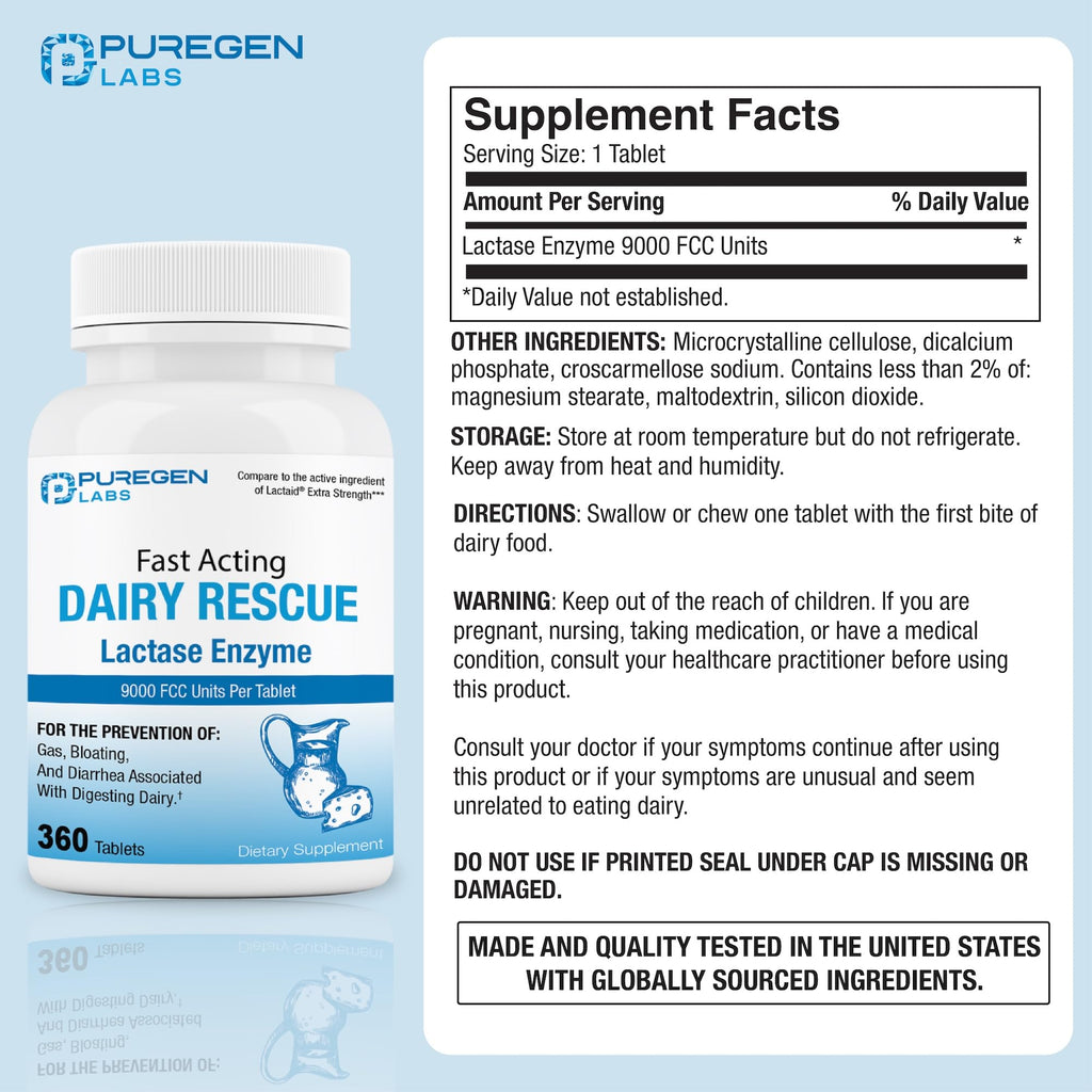 Dairy Relief Lactase Enzyme 9000 FCC 2 Pack I3372