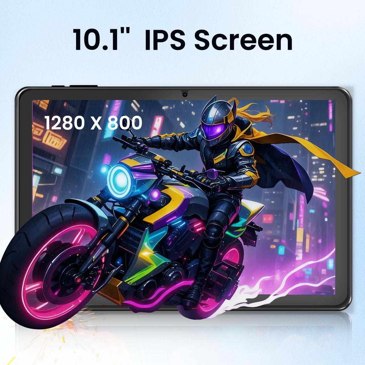 Android 15 Tablet, 10.1 Inch 18GB RAM 128GB ROM, 1TB Expandable, 1280 * 800 HD Display, 5G WiFi, BT5, 6000mAh Battery, GMS I500381