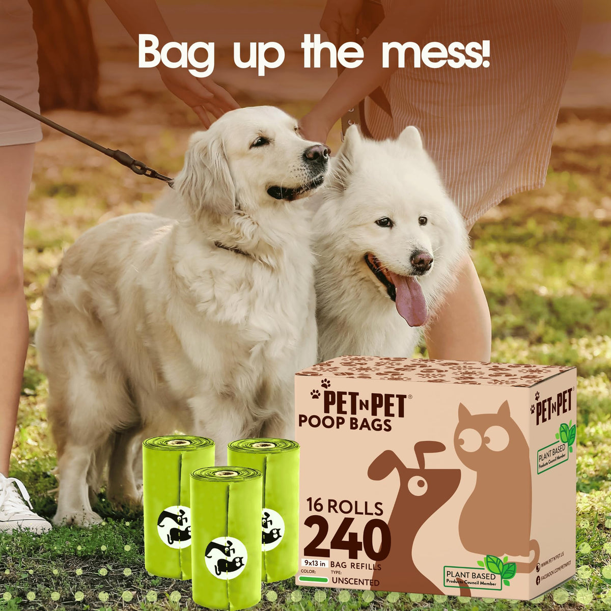 240 Count Plant Based Leak Proof Poop Bags M502539