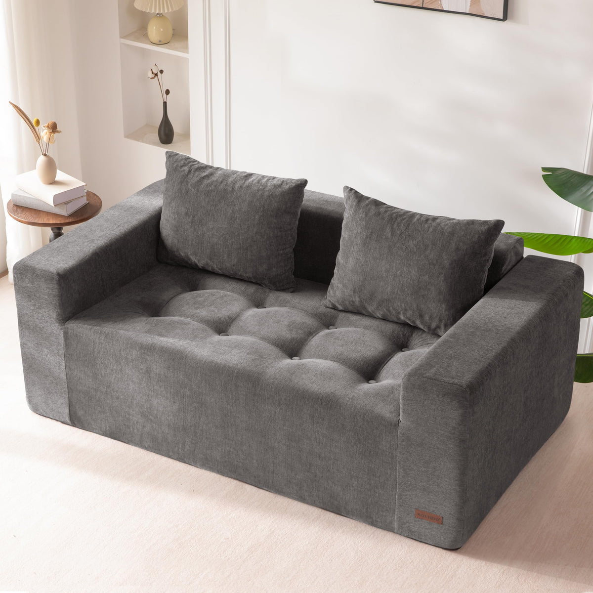 Light Grey Chenille Modular Sofa Couch C61354