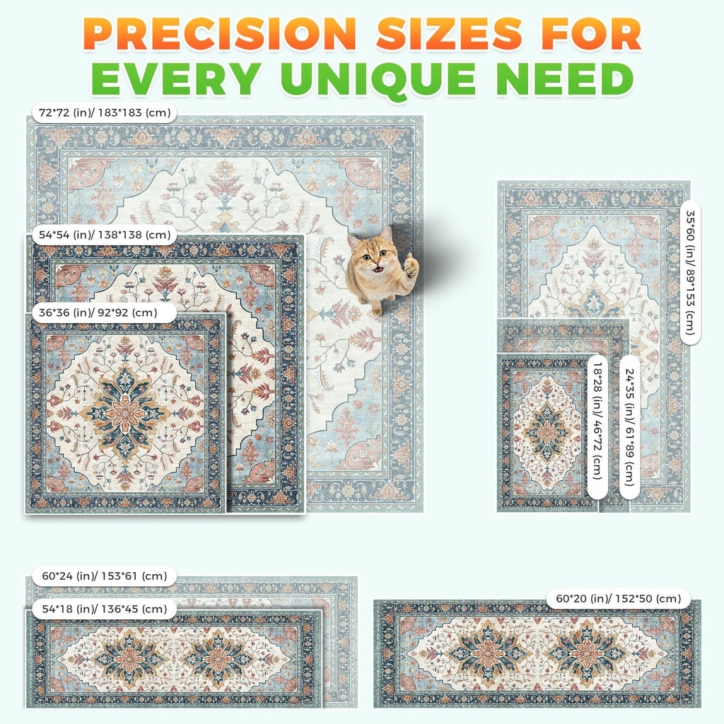 Cat Litter Mat 2 Pack, 18x28 Machine Washable Waterproof Non Slip M999