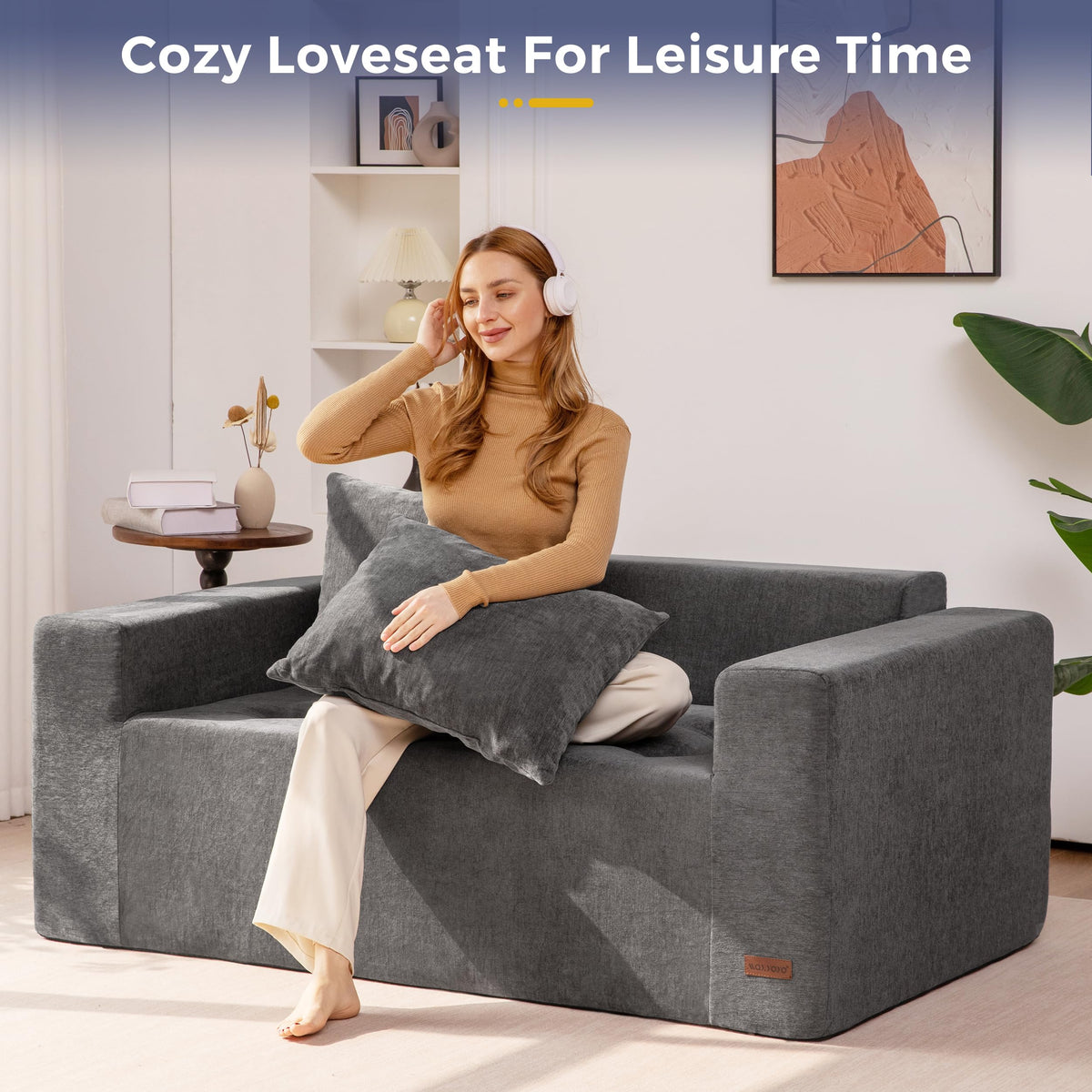 Light Grey Chenille Modular Sofa Couch C61354